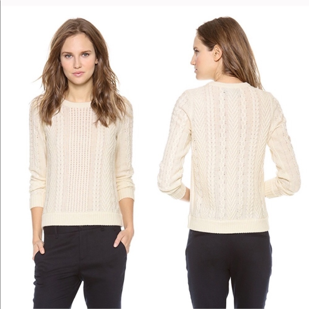 • Rag & Bone • Peyton Lambswool Cream Sweater XS